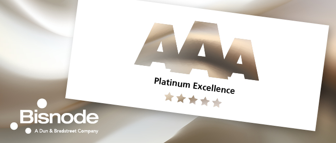Dostali sme medzinárodný certifikát AAA Platinum od spoločnosti Bisnode